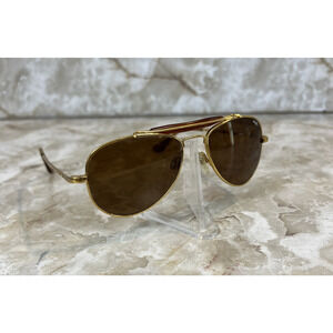 Vintage Randolph Engineering Gold Aviator Sunglasses RE USA 140mm FRAMES ONLY